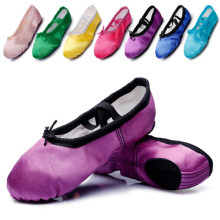Women Ballet Dance Toe Shoes Flat Satin Pointe Shoes for Girl